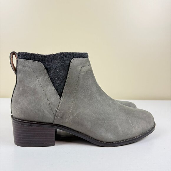 New Vionic Joslyn Water Resistant Leather Ankle Boots - Picture 4 of 12